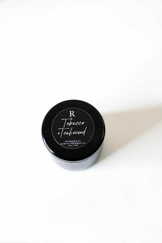 Tobacco + Teakwood - Mini Black Tin (Half Case of 6)